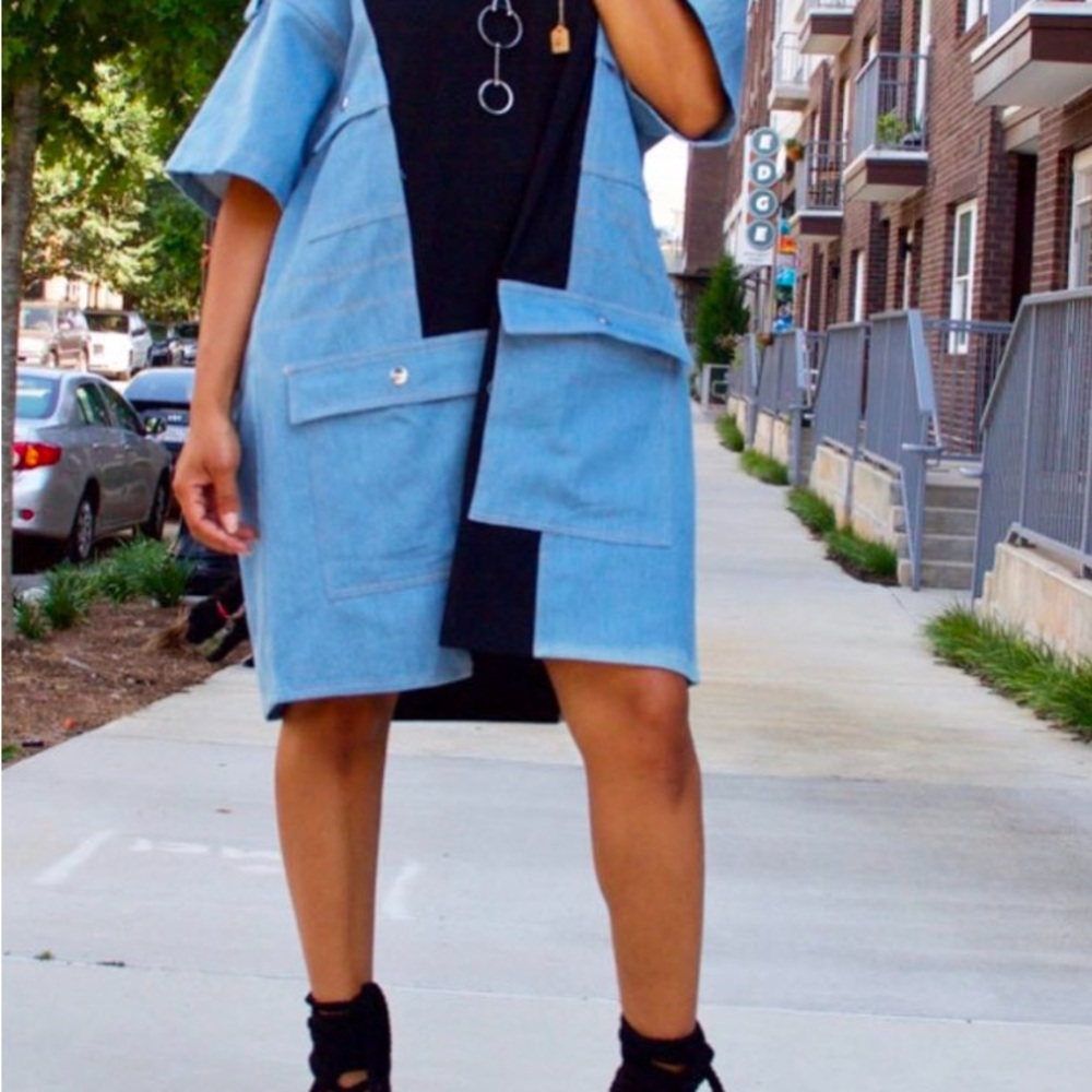 Stylish Blue Denim Dress